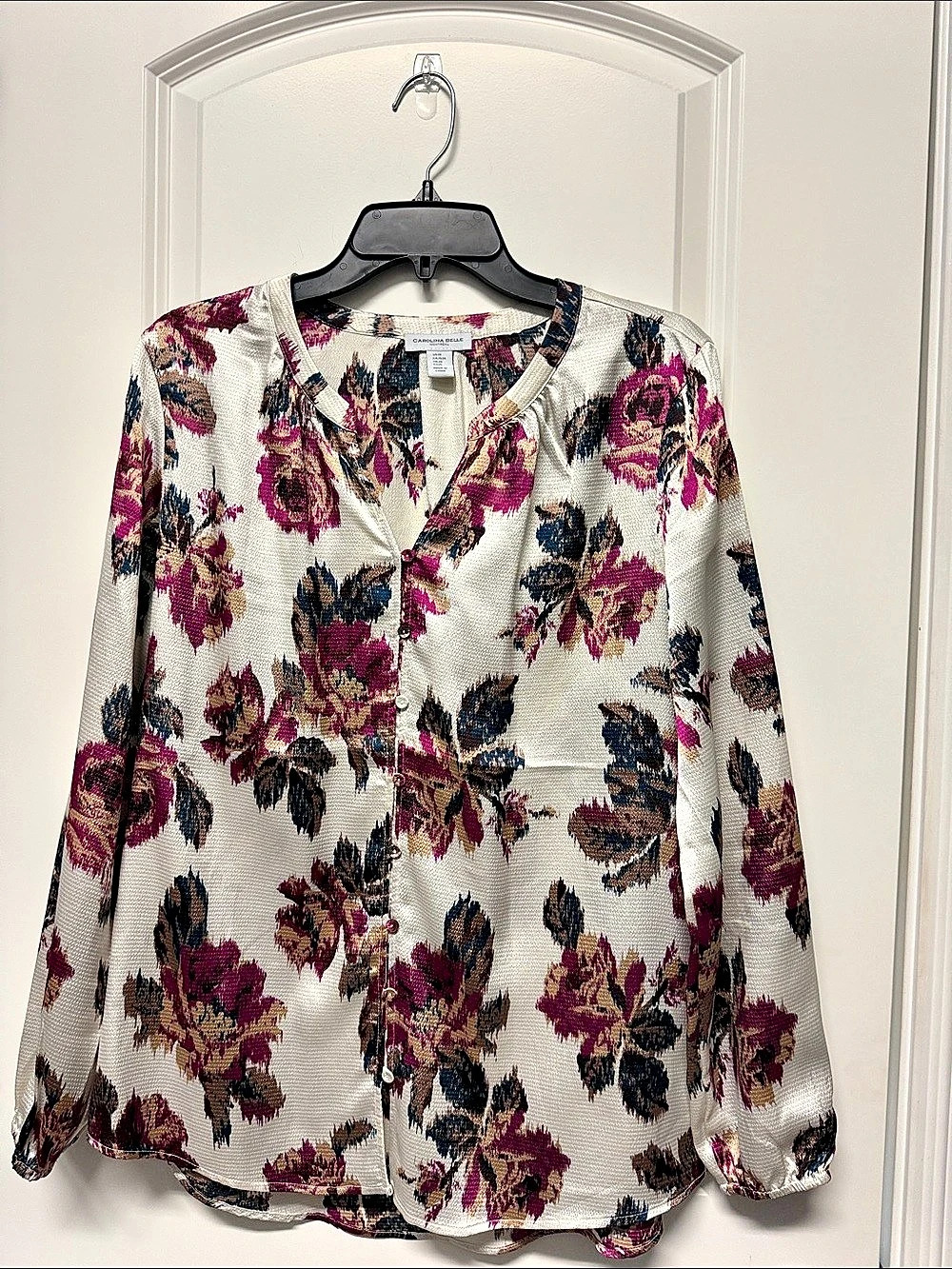 Carolina Belle Floral Blouse Like New Size M